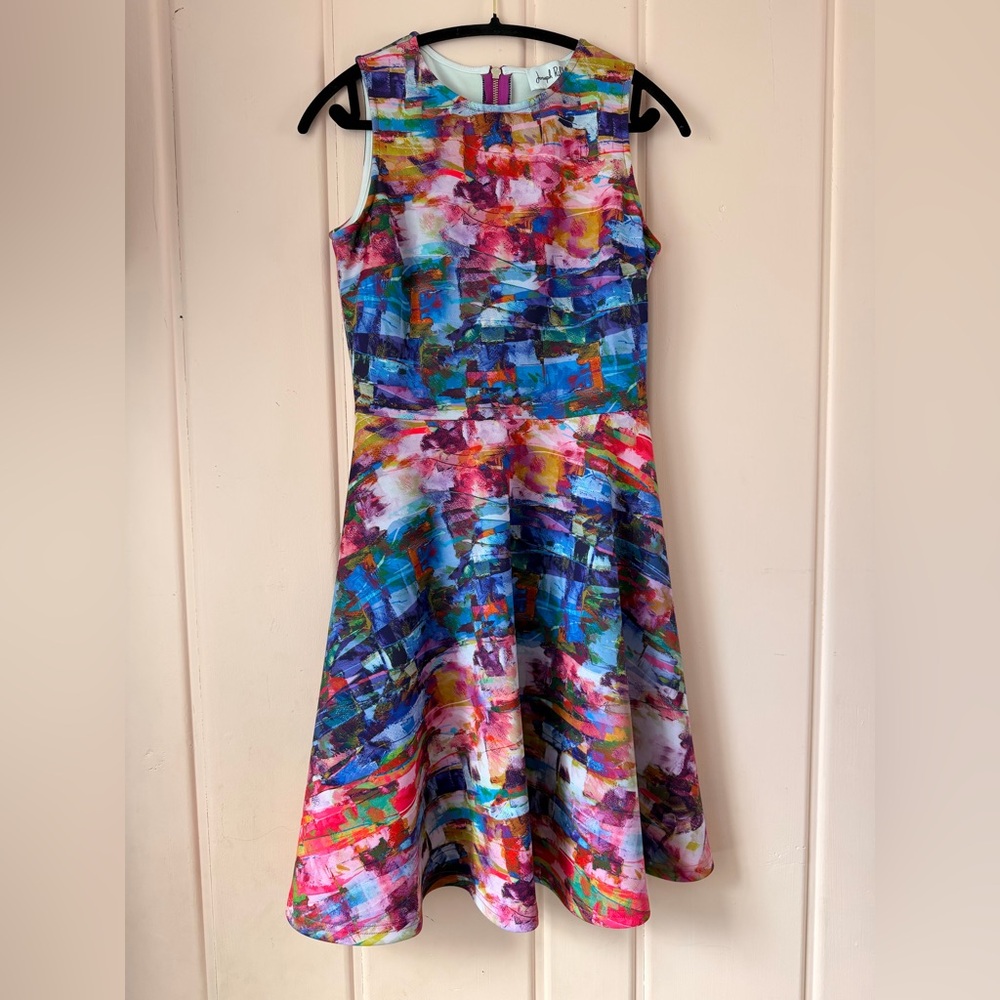 Joseph Ribkoff Stretch Multicolor Abstract women’s Dress sz8